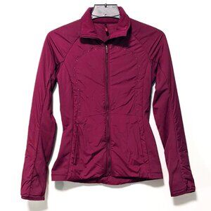 Lululemon Run For Cold Running Full Zip Jacket 4 Waterproof Plum Primaloft